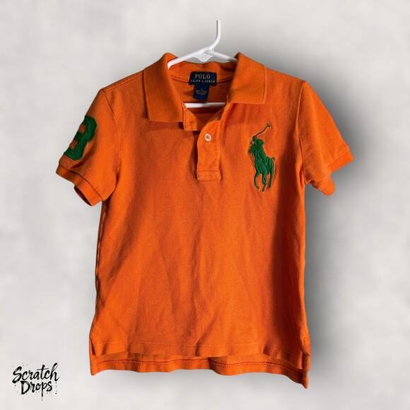 Polo Ralph Lauren Other - Vintage 90s Polo by Ralph Lauren Youth Shirt Size 5T Orange Classic Preppy Tee